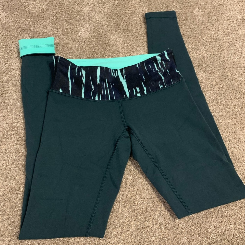 EUC Lululemon wunder under reversible leggings